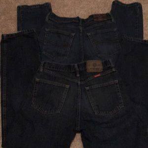 Set of 2 dark wash jeans. Size 30x30.